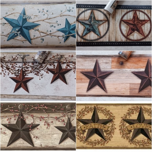 Wallpaper Border Country Portrait Blocks Outhouse Bathroom - Picture 10 of 12